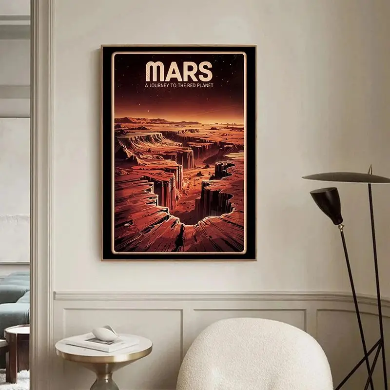 خمر الفضاء المشارك الكون النظام الشمسي محطة الفضاء الكواكب يطبع حائط لوح رسم الفن صور ديكور غرفة المنزل #6