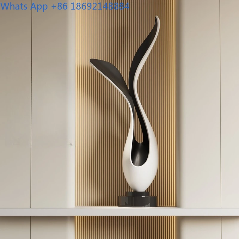 Creative Dolphin Fish Tail Sculpture Ornament Modern Artwork Entrance Hallway Hotel Model Room