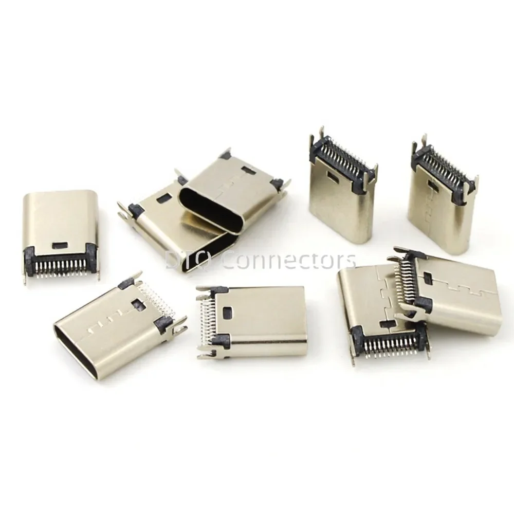 50pcs Micro USB 3.1 Universal 24 PIN Splint 0.8 length 9.3 Full Function Piece Female Type C Tail Jack Plug Socket Connector