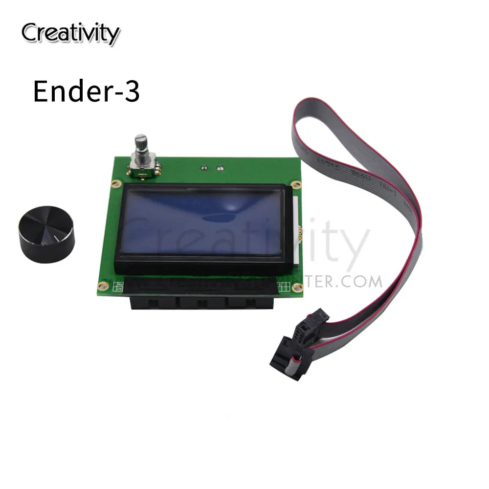 Ender3 papan Panel kontrol biru tampilan layar LCD 12864 dengan kabel untuk Ender-3/ Ender-3 PRO/Ender-5/CR10 suku cadang pencetak 3d