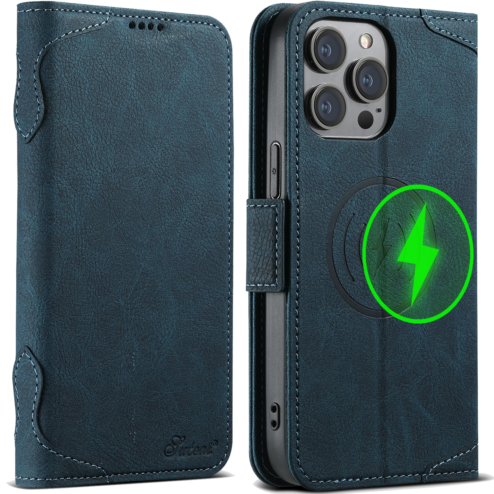Kartenhalter-Brieftasche Flip-Cover Handyhülle Kompatibel mit Magnetischem Kabellosen Laden für iPhone 18 Pro Max 17 Air 16 Plus 15 14 – Detail 29