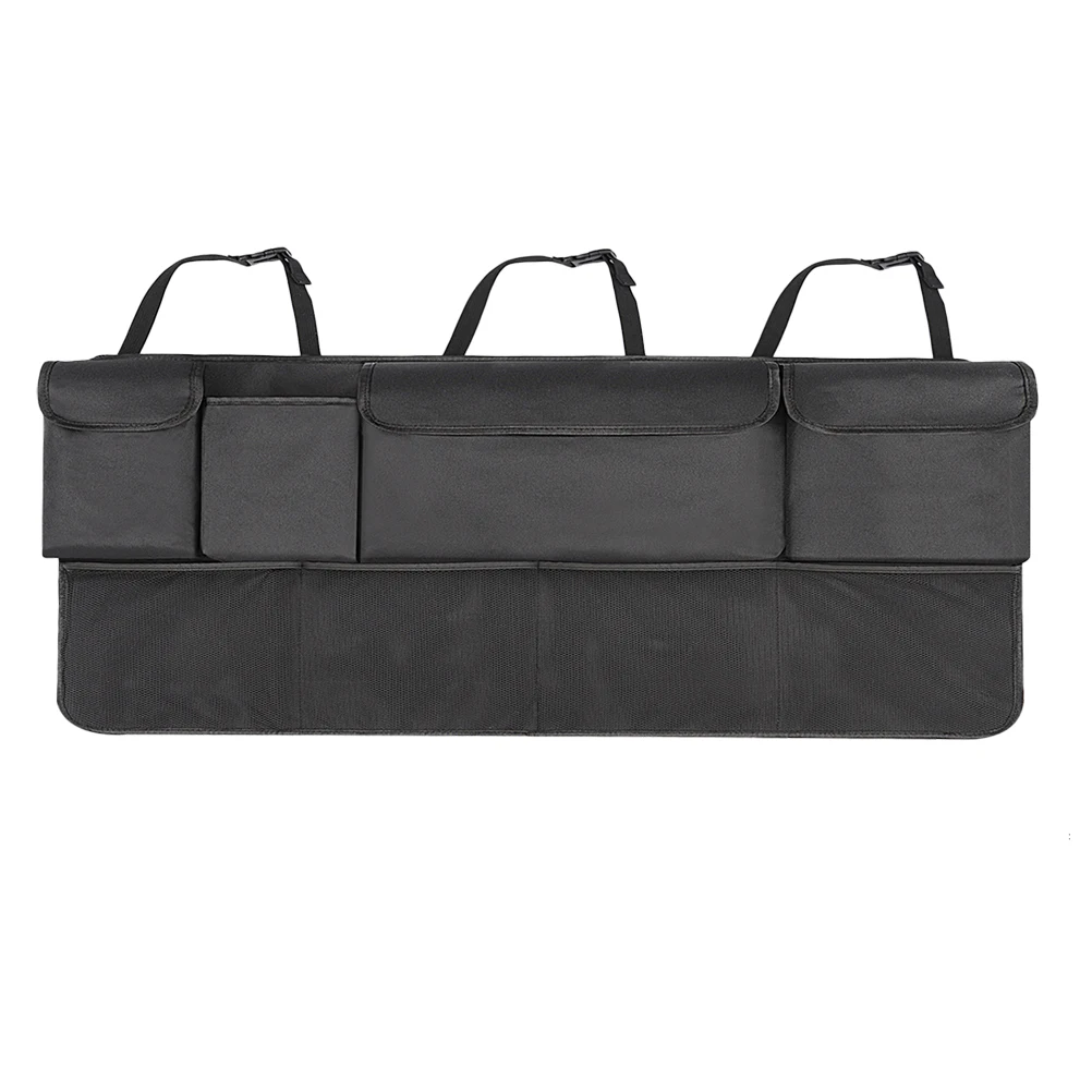 

Car Seat Storage Bag Hanging Design Polyester Large Capacity Car Back Seat Pouch Auto Pocket ganizer Black Easy Install Remove