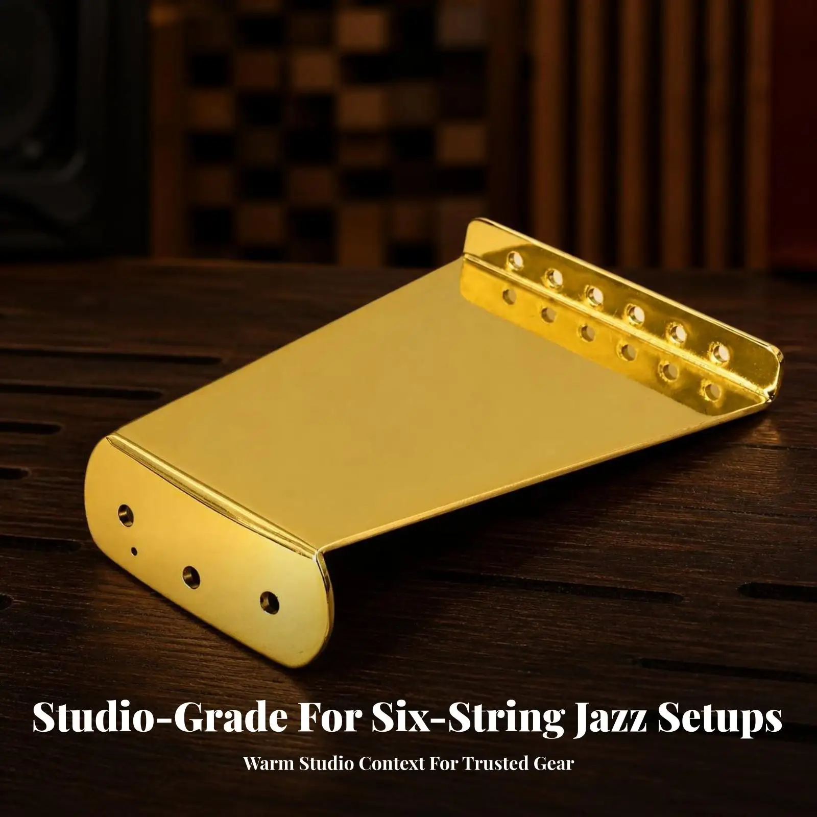 Sturdy Six-String Guitar Tailpiece | Low-Profile Construction, space-saving Factor