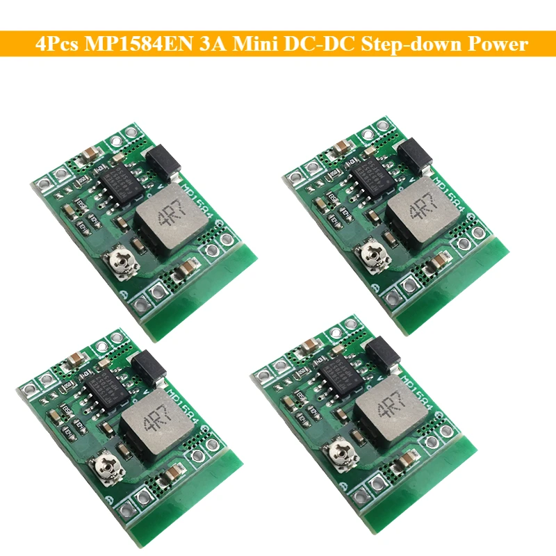 4 pces mp1584en 3a mini DC-DC step-down módulo de fonte de alimentação 3a módulo step-down ajustável super para arduino substituir lm2596
