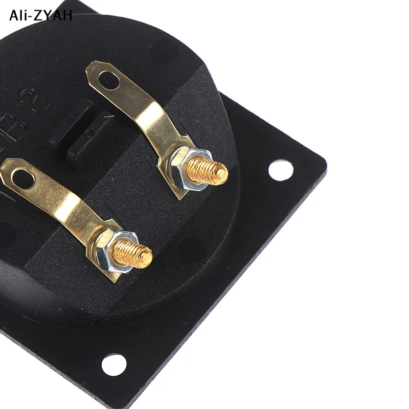 【Ha8】()1Pc 2025 New 50mm Round Cup Subwoofer Plug Car Stereo Speaker Box Terminal Connector With 4 Mounting Holes
