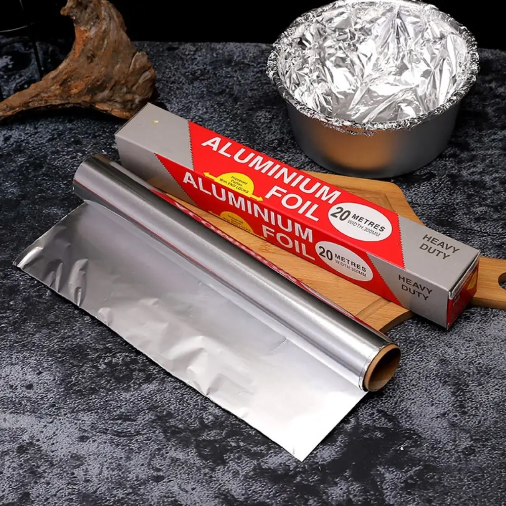 5M/10M/20M Aluminium Catering Tin Foil Disposable Thickened Baking Wrap Tin Foil Heat Safe BBQ Accessories Food Tin Foil