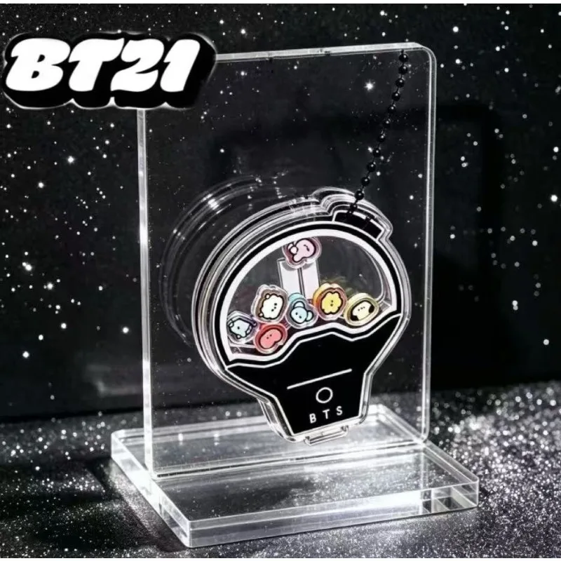 Llavero con diseño de personajes creativos BT21 Chimmy RJ Tata Cooky Shooky Koya, estilo caricatura, para decorar mochilas escolares, ideal para amigas.