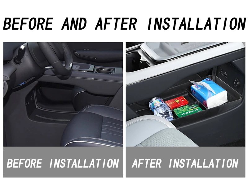 ملحقات الديكور الداخلي للسيارة، طاولة ناقل الحركة، صندوق تخزين سفلي، طبقة تخزين لـ Voyah Courage 2024 2025 #2