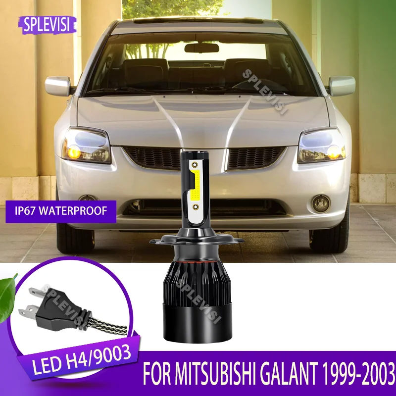 

6000K White LED Bulbs, Low Heat Generation Automotive Headlight Headlamp For MITSUBISHI Galant 1999-2003 2000 2001 2002 2003