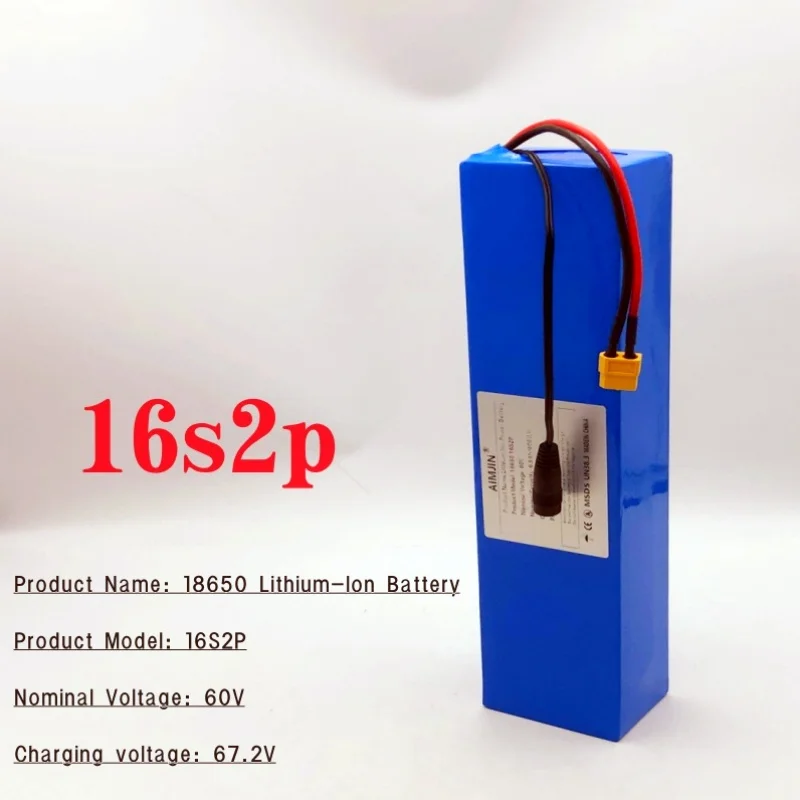 Batterie 18650 Lithium-Ionen 16S2P 60 V 6800 mAh mit BMS