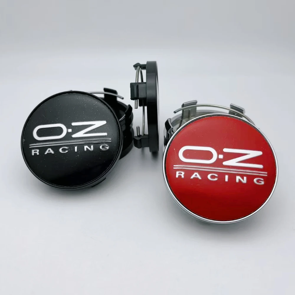

4pcs 60MM Car Wheel Center Caps With OZ O.Z Racing Logo Emblem Wheel Hubcaps Auto Rim Hub Cover Car Accessories Black/Silver