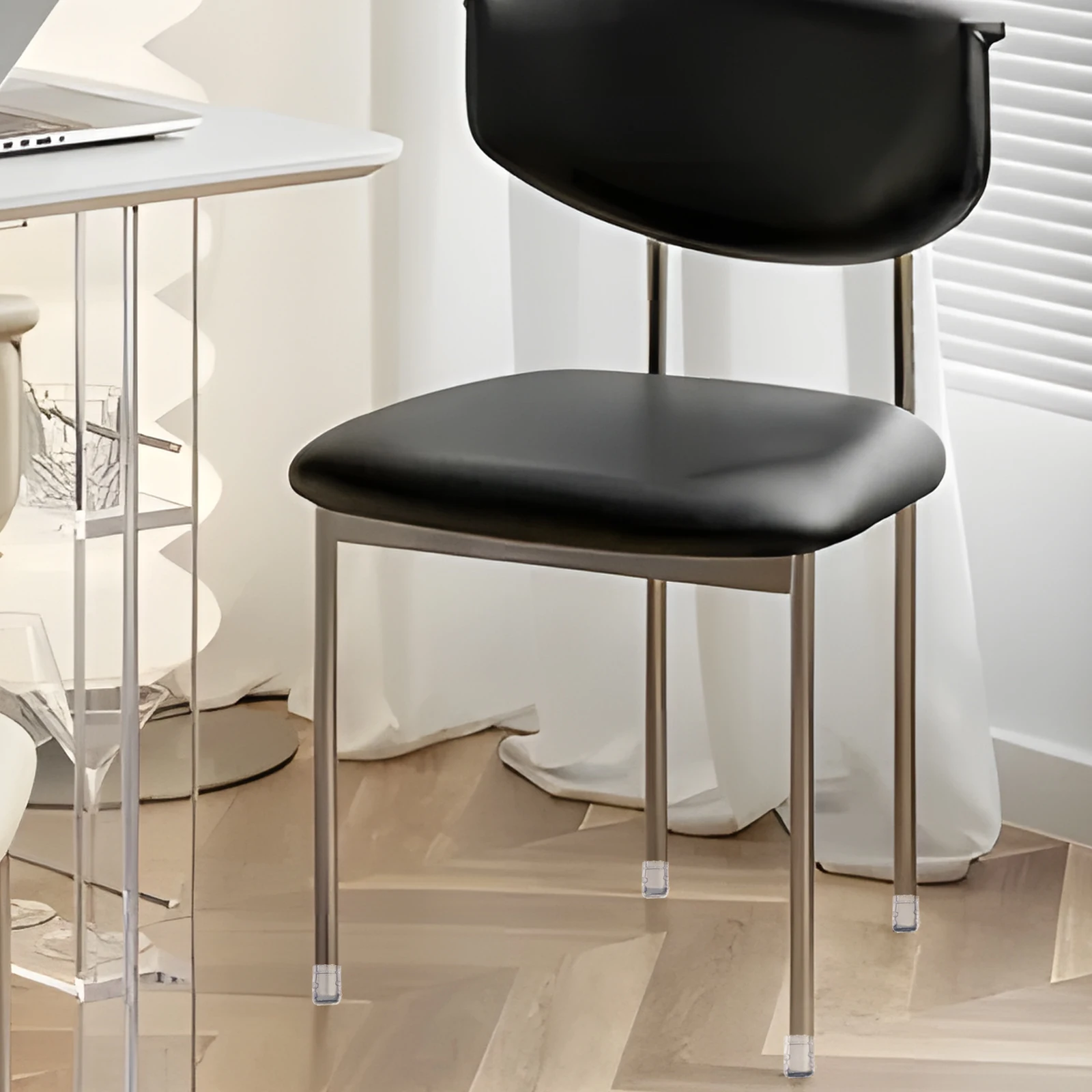 

50Pcs Tubes End Protector Chair Leg Caps Transparent Non-Slip Furniture Floor Covers Tubes End Protector