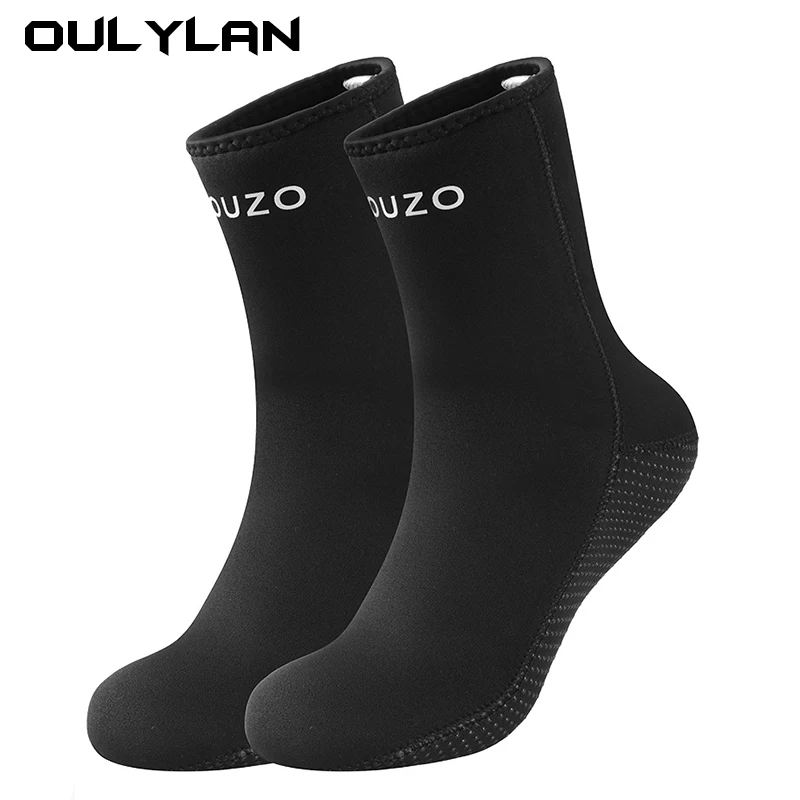 

Oulylan 5mm Diving Socks Non-Slip Thickened Warm Winter Adult Surfing Wading Snorkeling Socks Beach Socks