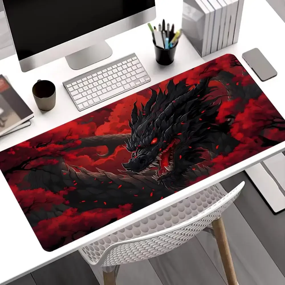 

Red Dragon Cool Mouse Pad Large Gaming Non-slip Nootbook Game Rug Mousepad Laptop Tablet Desk Accessory Aesthetic Mat PC Playmat