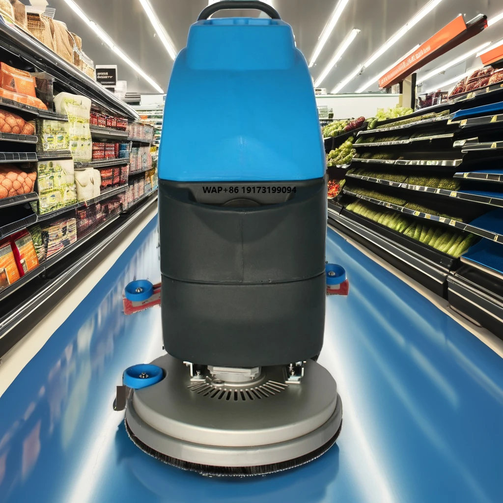 

New 530mm Cleaning Width Industrial Walk-Behind Electric Floor Scrubber 220V 50Ah Customized Available