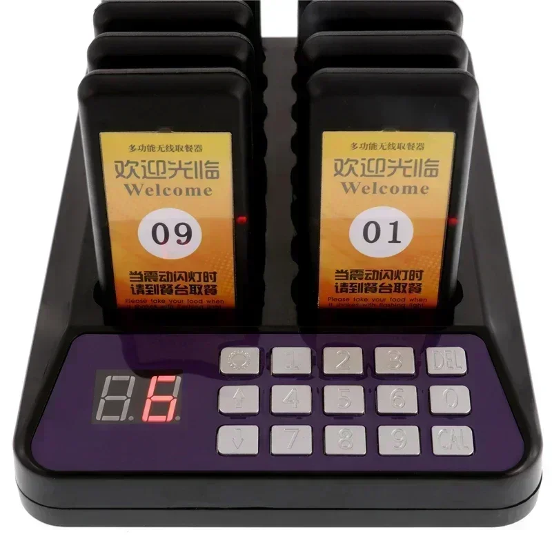 220 فولت مطعم الطنان النداء اللاسلكي الترحيل نظام استدعاء الضيوف لمقهى الحلوى متجر الكنيسة شاحنة المحكمة ، يهتز + حلقة + فلاش