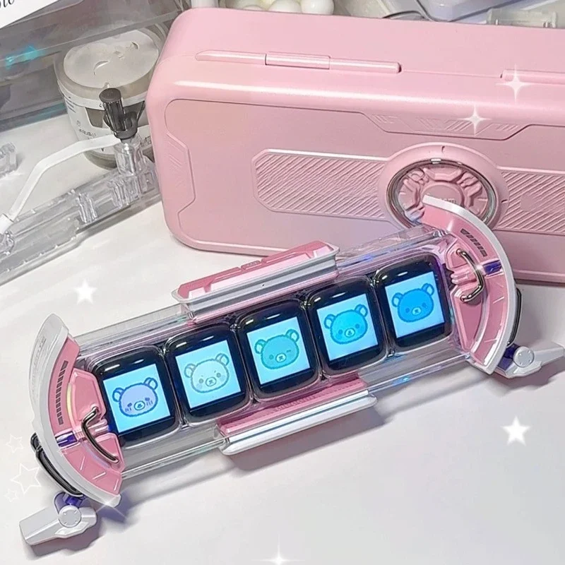 Glow tube clock e-sports desktop creative ornament gift