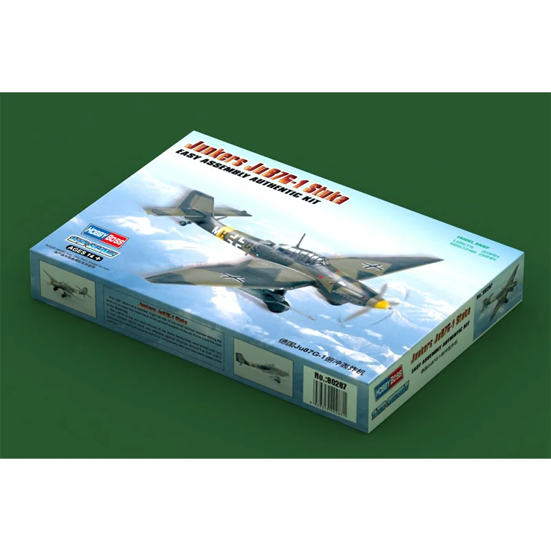 Hobbyboss 80287 1/72 ScaleI German Junkers Ju87G-1 Stuka Bomber Model kolekcjonerski zabawka plastikowy montaż zestaw modeli do budowania