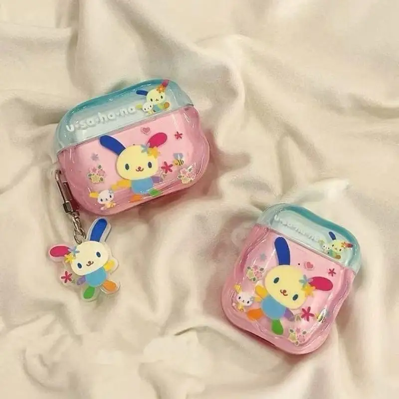 Kawaii Usahana Earphone Protective Case New Japanese Anime Cartoon Rabbit Earphones Keychain Backpack Zipper DecorativeToyGift