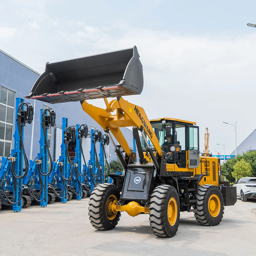 جرافة ذات عجلات 3 طن لجميع التضاريس، جرافة عجلات صغيرة يورو 5، جرافة آلات هندسة البناء مصنوعة في الصين حسب الطلب