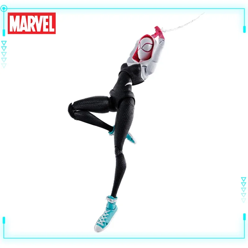 Bandai Original véritable S.H.Figuarts Marvel Spider Man à travers le vers d'araignée fantôme Spider Gwen Stacy 15 cm modèle figurines d'action