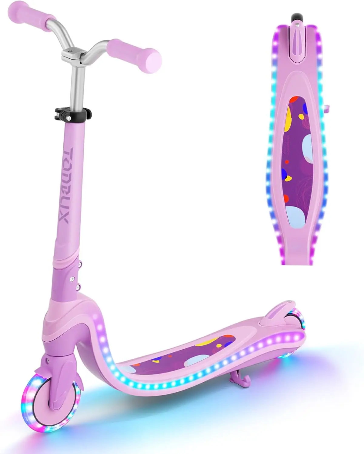 

Kids Scooter with Light-Up Wheels & Deck, Adjustable Height, Ages 5-8