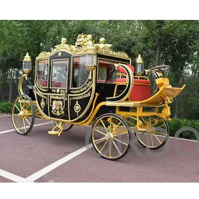 Royal luxury England style horse carriage with air condition heater in the cabin