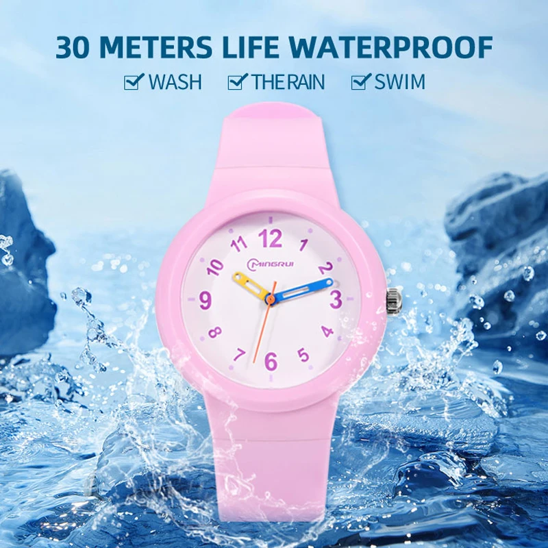 3-12-year-old Watches Primary Secondary School Students Simple Digital Waterproof Boys Girls Children Fashion Quartz Clock Watch