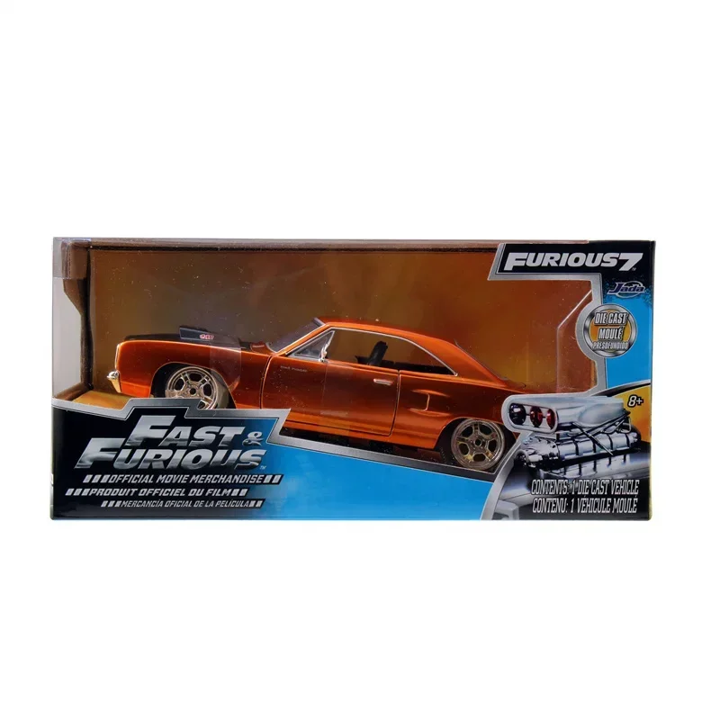Jada 1:24 Dom\'s 1970 Plymouth Road Runner, литая металлическая игрушка для мальчиков