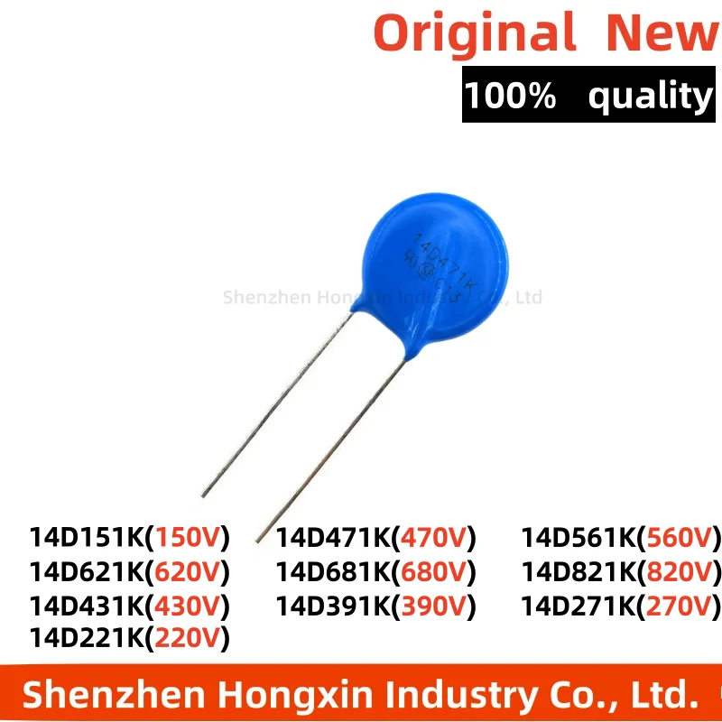 

20 pieces of voltage-dependent resistors 14D14K 391/431/151/271/221/471/561/621/681/821 K V