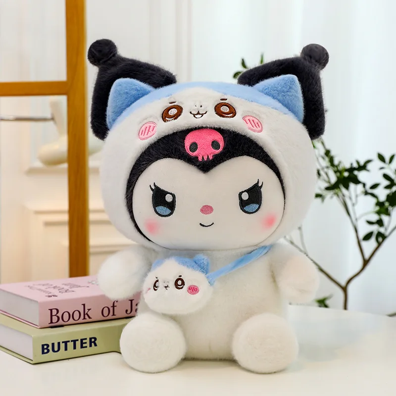 40CM Sanrio nieuwe rugzak, Kuromi pop, meisjes pluche gevulde pop, kinderverjaardagscadeau, Kawaii bankkussen, kamerdecoratie