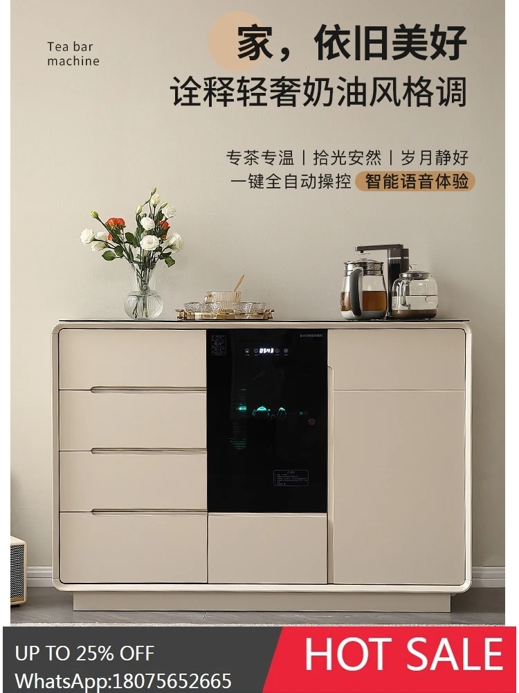 LYY intelligent voice tea bar machine locker integrated with disinfection water dispenser side cabinet