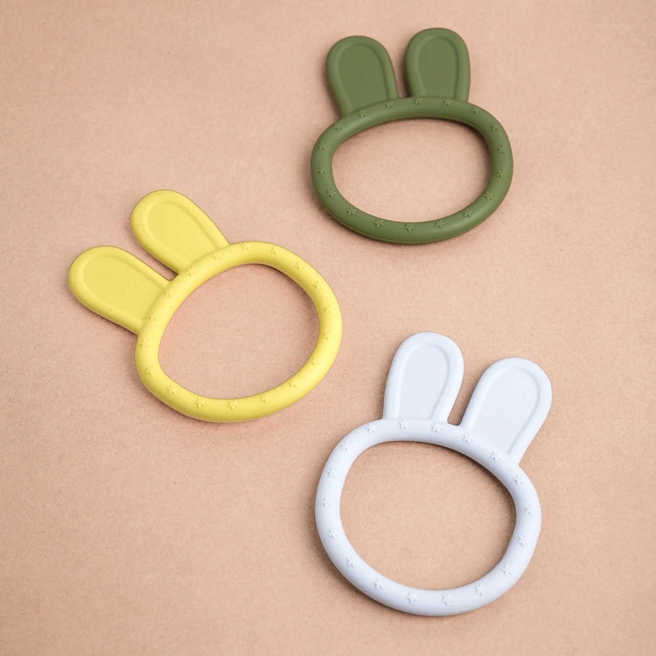 

1PCS Silicone Baby Teether Toy Kids Soothing Teething Toys 0-12 Months Chewing Toy Cartoon Rabbit Sensory Newborn Accessories