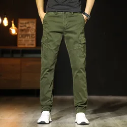 Tactical Military Man Trousers Cotton Denim 6 Pockets Army Green Khaki Men Black Cargo Pants Clothing 2022 Spring Summer