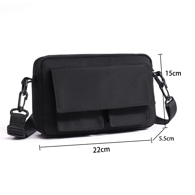 Minimalist Black Shoulder Bag Retro Male Nylon Crossbody Bags Men\'s Small Messenger Bag for Men Suitable for Daily Use