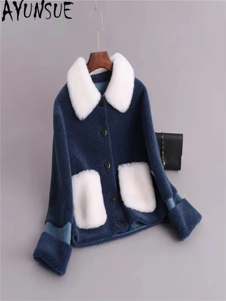 Casual Sheep Shearing Jacket Women New Autumn Winter Short Wool Coats For Single-breasted Fur Coat Jackets SGG