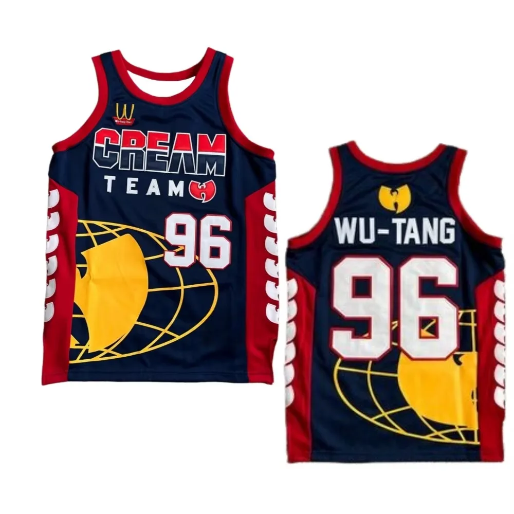 Wu-Tang Clan #96 Unisex Basketball Jersey Vest, Men Women Y2k Hip-hop Style Sleeveless Breathable Streetwear Mesh Vest T-Shirt