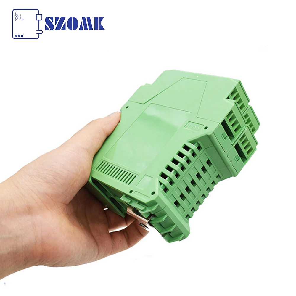 ABS instrument enclosure  green color case electronic din rail box 1Pcs good quality housing electronics 110*100*46mm