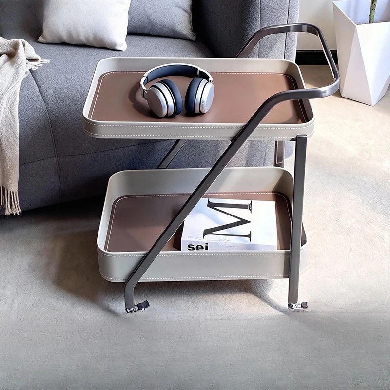 trolley sofa edge few removable saddle leather stainless steel dining car rack corner few