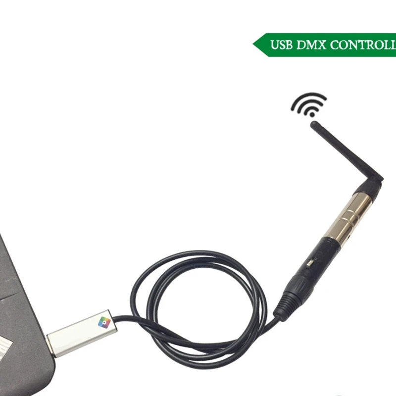 USB to DMX 512อินเตอร์เฟส LED DMX512คอมพิวเตอร์ PC ตัวควบคุมแสงเวทีหรี่ USB ไปยัง DMX สายเคเบิล