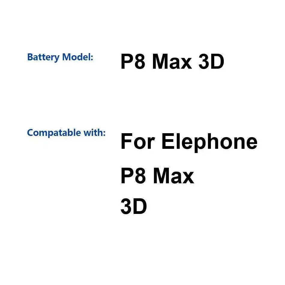 5000 мАч для Elephone P8 Max 3D прочный аккумулятор для мобильного телефона замена премиум-класса