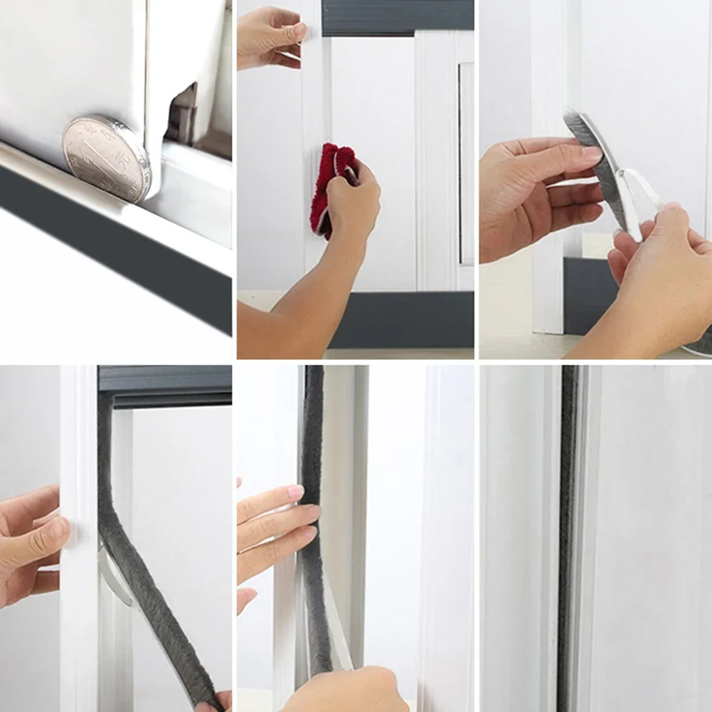 High Quality Sealing Strip Brush Strip 5M Brush Pile Wind-proof Strip Draught Excluder Gasket Sound Insulation