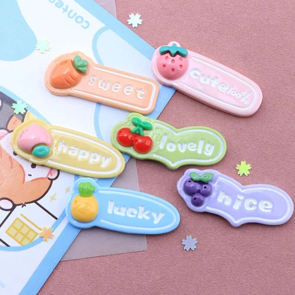 20pcs NEW Fruit Series Resin Slime Charms Cream Gel Scrapbooking Phone Case Decor Spring Cute DIY Crafts Kids Toy