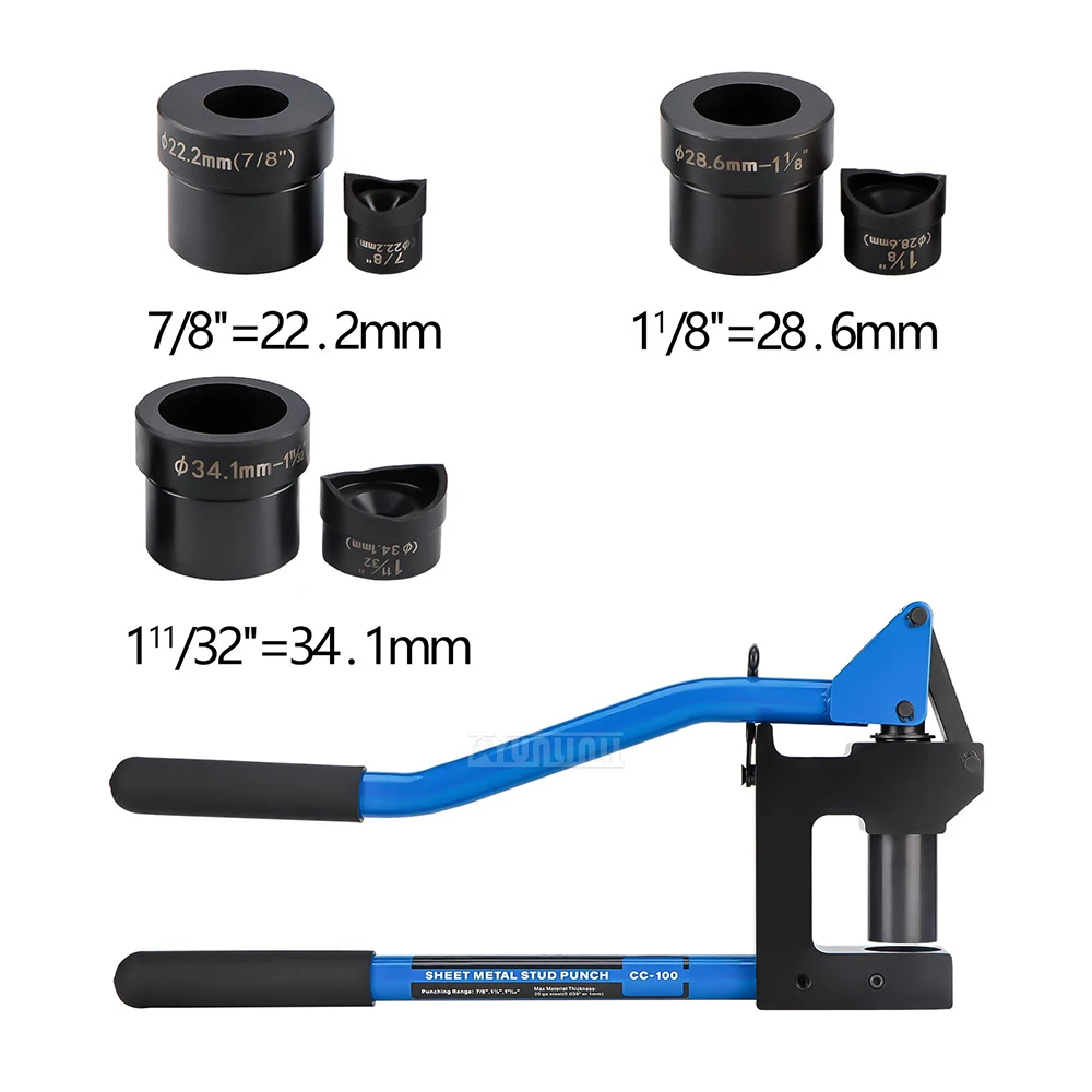 Mechanical Hole Opener22.2mm 28.6mm 34.1mm For 1mm Thick Metal Sheet, Hole Punching Machine