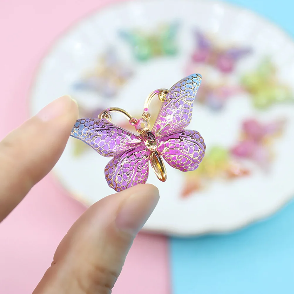 

20Pcs Butterfly Accessories Resin Bright Delicate DIY Phone Case Decor for Hair Clips Photo Frames Mobile Ornament
