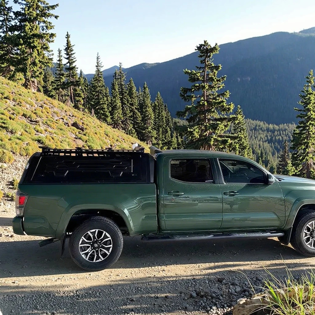 

Складной/2024 5-футовый внедорожный пикап с жестким верхом грузовой кровати — высококачественный водонепроницаемый навес на крышу грузовика из алюминиевого сплава