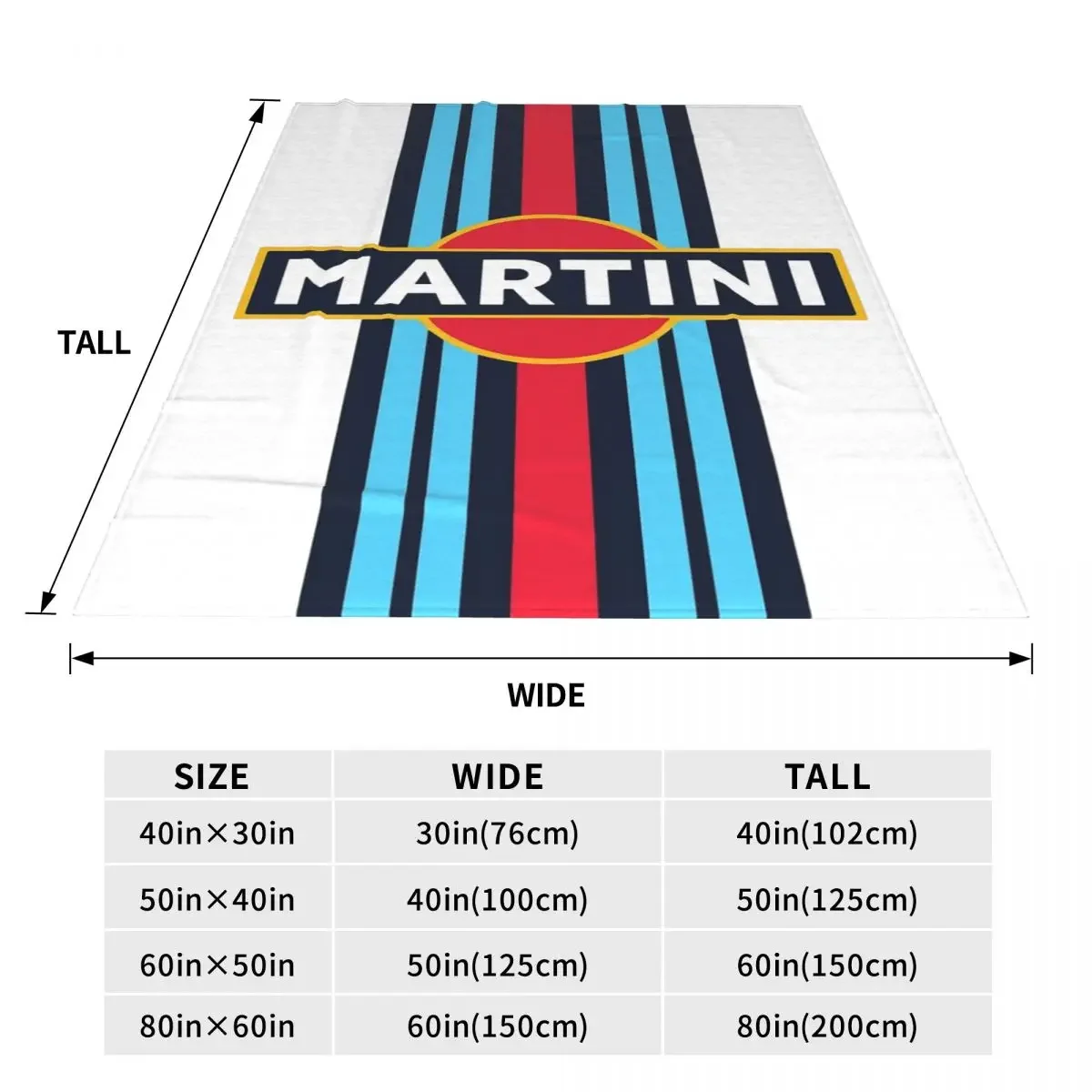 Martini Racing Blanket Soft Warm Flannel Throw Blanket Plush for Bed Living room Picnic Travel Home Sofa