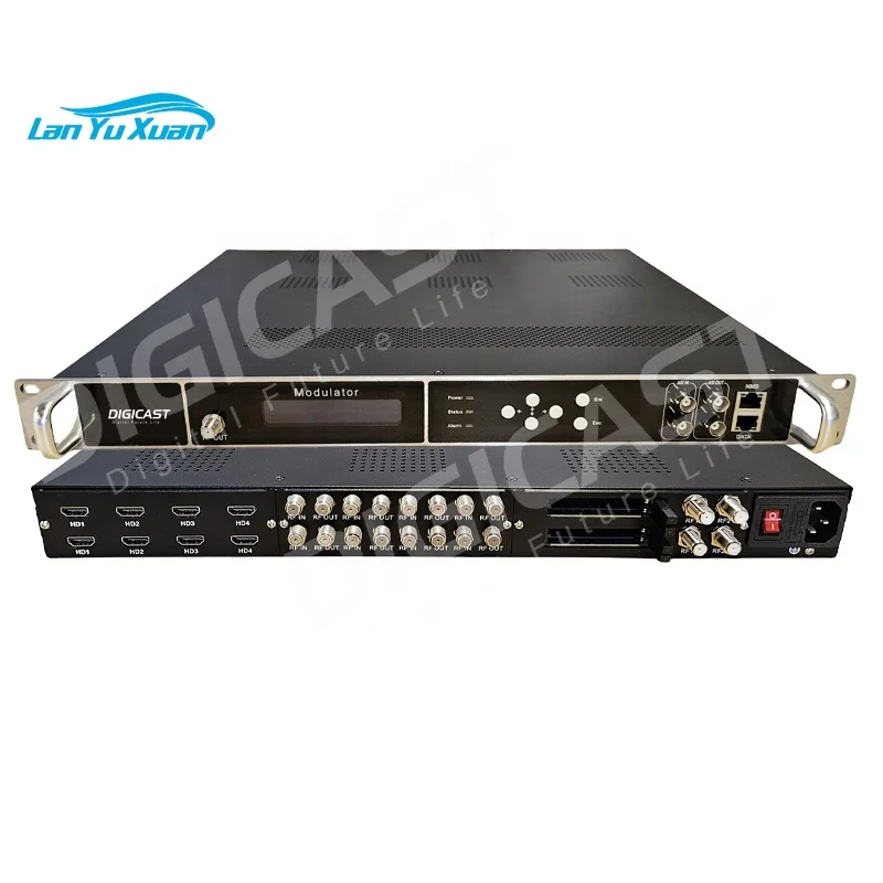 FTA DVB-S2 PCMCIA CI Satellite Program to 16 DVB-T DVB-C ISDB-T RF Digital TV Modulator