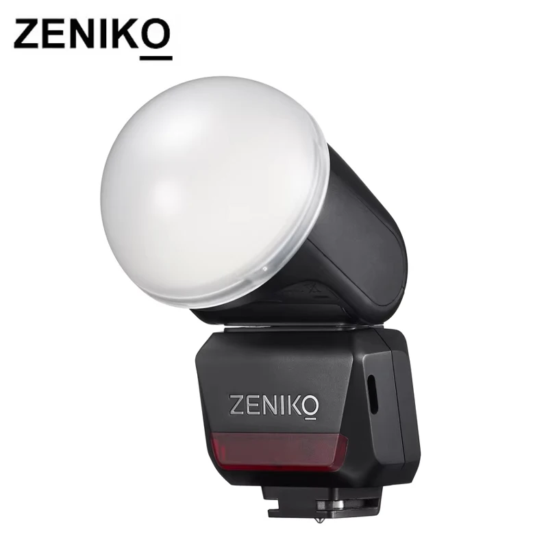 ZENIKO RF12 M On-Camera Flash 90° Tilt 270° Rotation Round Light Effect Portable for Canon Sony Nikon Olympus DSLR Cameras
