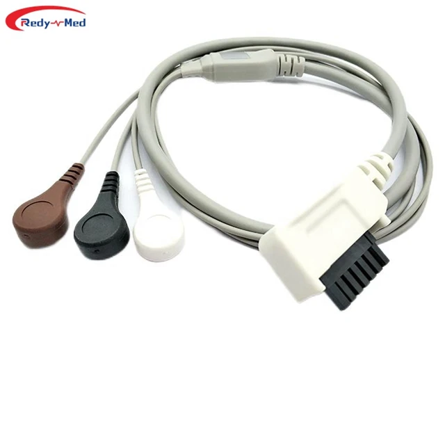 Compatible Northeast DR200/HE and DR300 3 lead Holter Cables